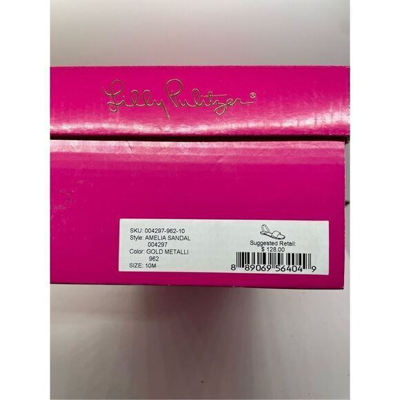 Lilly Pulitzer AMELIA SANDAL 004297 GOLD METALLIC Size 10 Casual or Dressy Cute - Picture 7 of 7